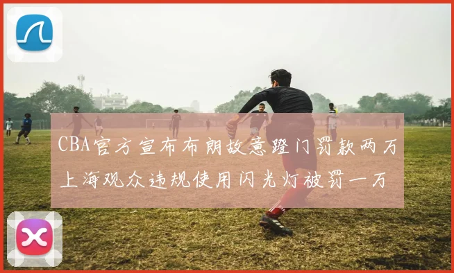 CBA官方宣布布朗故意蹬门罚款两万上海观众违规使用闪光灯被罚一万